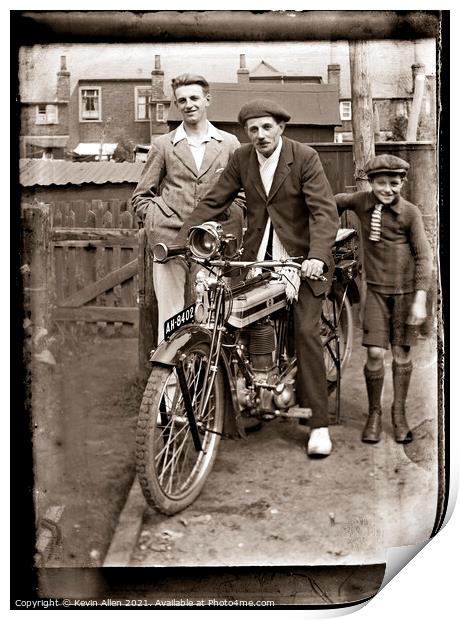 Vintage Motocycle , original vintage negative Print by Kevin Allen