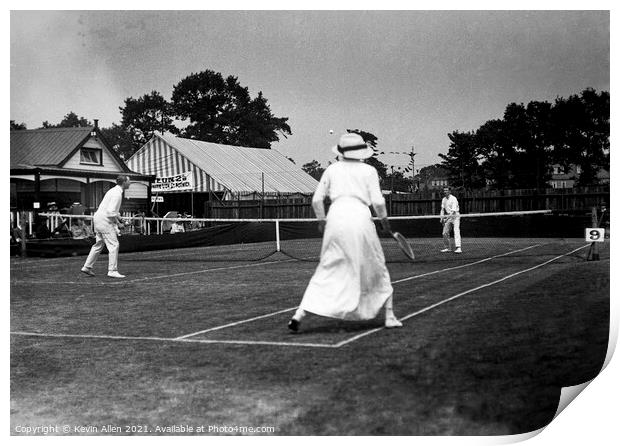 Vintage Tennis doubles , original vintage negative Print by Kevin Allen