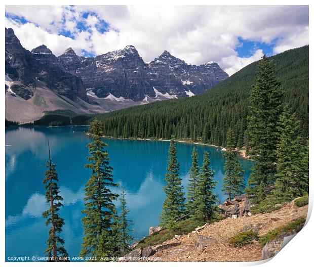 Moraine Lake,, Banff National Park, Alberta, Canada Print by Geraint Tellem ARPS