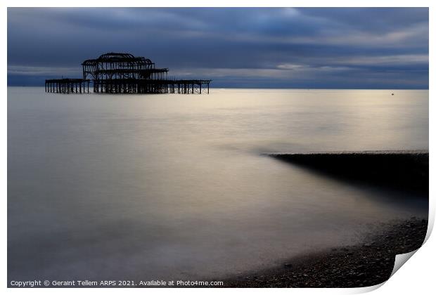 West Pier, Brighton, East Sussex, UK Print by Geraint Tellem ARPS