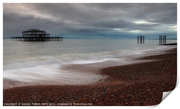 West Pier, Brighton, East Sussex, UK Print by Geraint Tellem ARPS