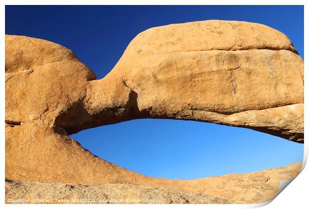 Granite rock arch, Spitzkoppe, Namibia, Africa Print by Geraint Tellem ARPS
