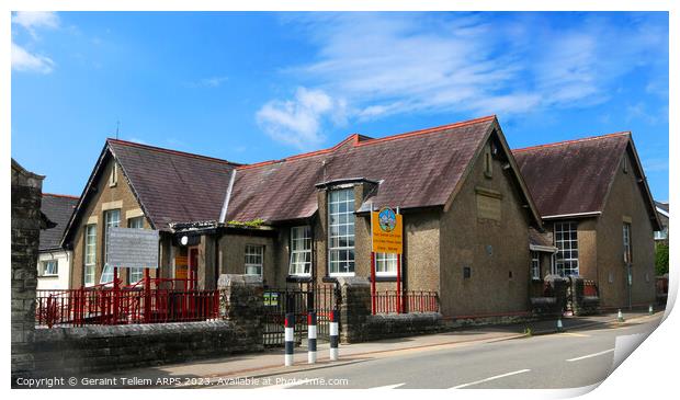 Cefn Cribwr Primary School, near Bridgend, South Wales, UK Print by Geraint Tellem ARPS