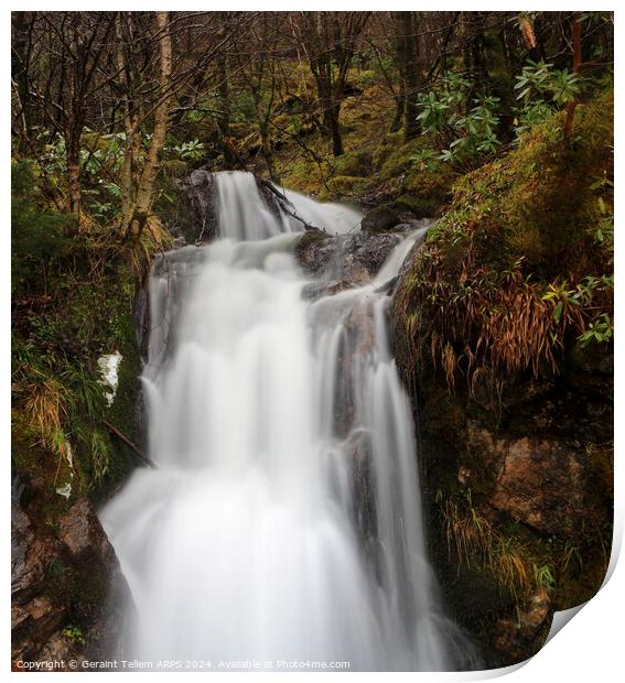 Waterfall, Assynt, Highland, Scotland Print by Geraint Tellem ARPS