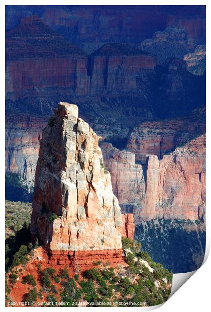 Mount Hayden from Point Imperial, north rim, Grand Canyon, Arizona, USA Print by Geraint Tellem ARPS