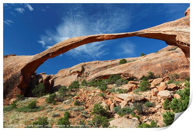 Landscape Arch, Arches National Park, Utah, USA Print by Geraint Tellem ARPS