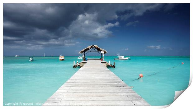 Pigeon Point Pier, Tobago, Caribbean Print by Geraint Tellem ARPS