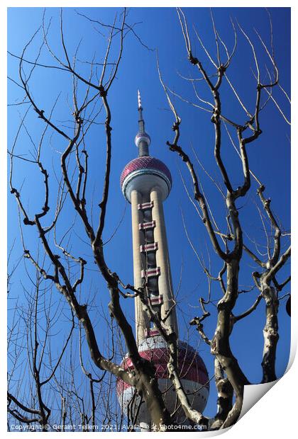 Oriental Pearl TV Tower, Shanghai, China Print by Geraint Tellem ARPS