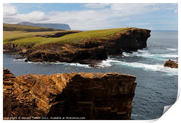 Yesnaby, West Mainland, Orkney Islands, UK Print by Geraint Tellem ARPS