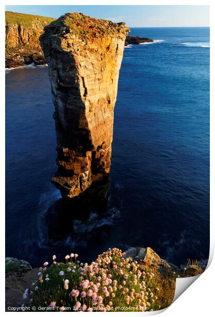Yesnaby Sea Stack, West Mainland, Orkney Islands Print by Geraint Tellem ARPS