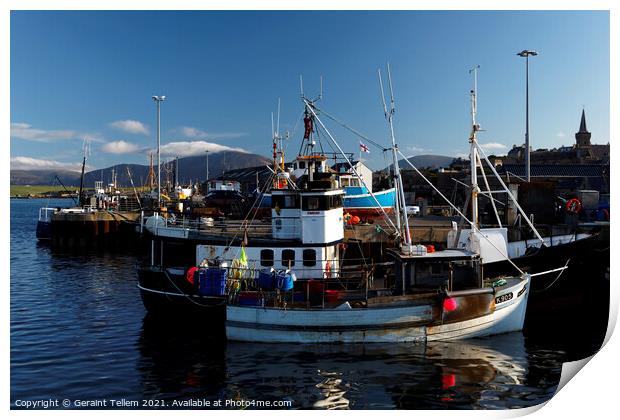 Stromness Harbour, Orkney Islands, UK Print by Geraint Tellem ARPS