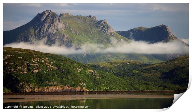 Ben Loyal from Kyle of Tongue, Sutherland, Northern Scotland Print by Geraint Tellem ARPS