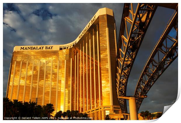 Mandalay Bay Hotel and Casino, Las Vegas, Nevada,  Print by Geraint Tellem ARPS