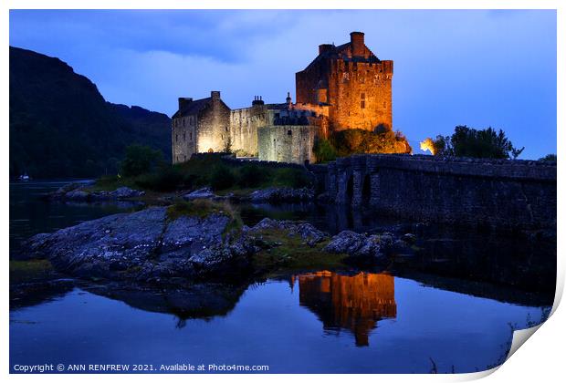 Eilean Donan Castle Print by ANN RENFREW