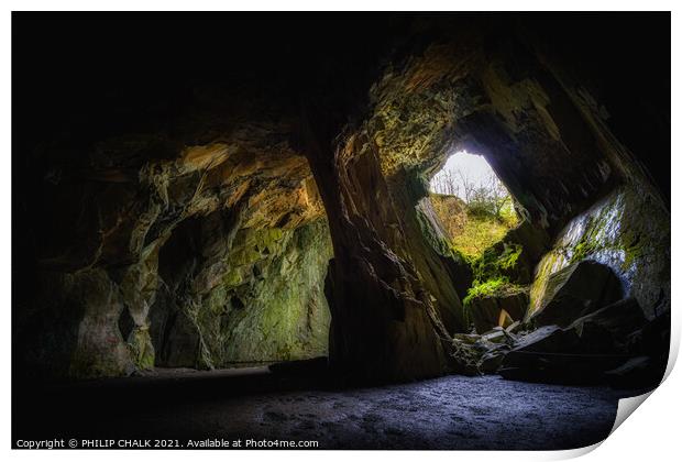 Cathedral cavern in the lake district. Cumbria 523 Print by PHILIP CHALK