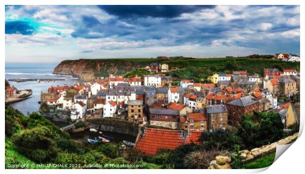 Staithes panorama 534  Print by PHILIP CHALK