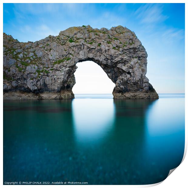  Blue Turquoise Durdle door 743 Print by PHILIP CHALK