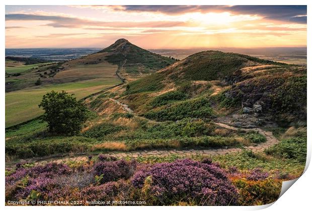 Sunset over the north Yorkshire moors 761 Print by PHILIP CHALK