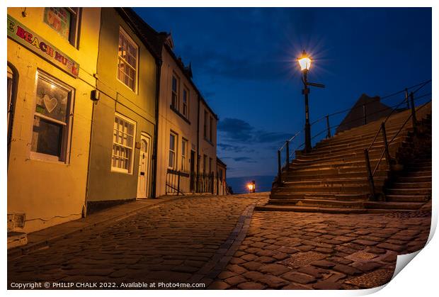 Whitby steps 771  Print by PHILIP CHALK
