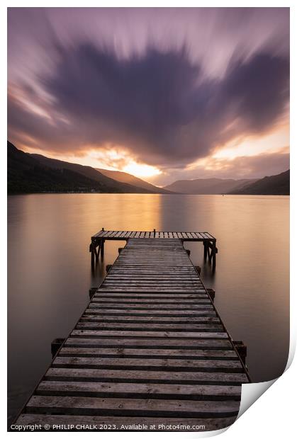Loch Earn sunset 976 Print by PHILIP CHALK