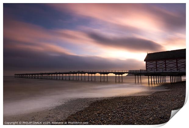 Saltburn sunrise 1071  Print by PHILIP CHALK