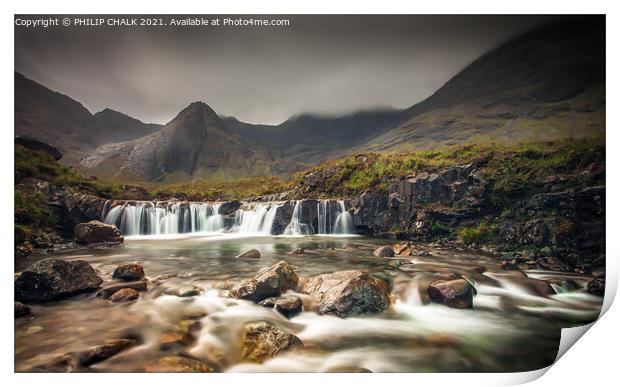 Fairy pools waterfall on the Isle Of Skye Scotland 11 Print by PHILIP CHALK