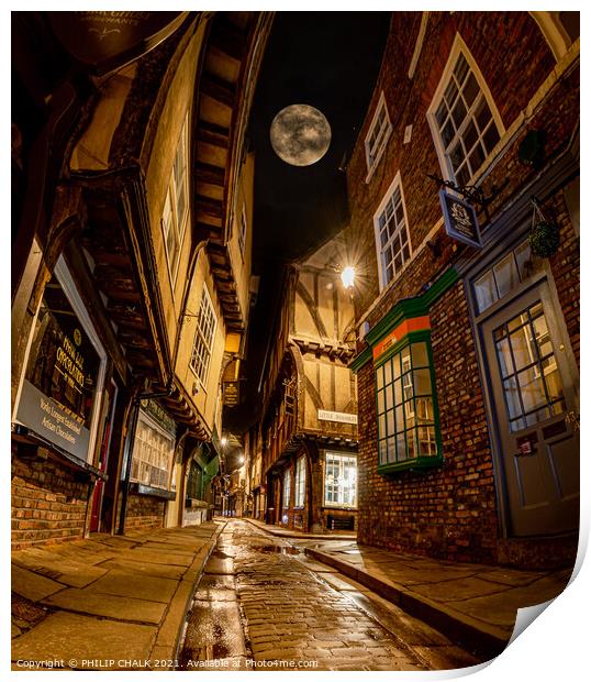 The Shambles by moonlight Print by PHILIP CHALK