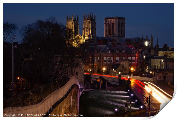 York minster from the bar walls 147 Print by PHILIP CHALK