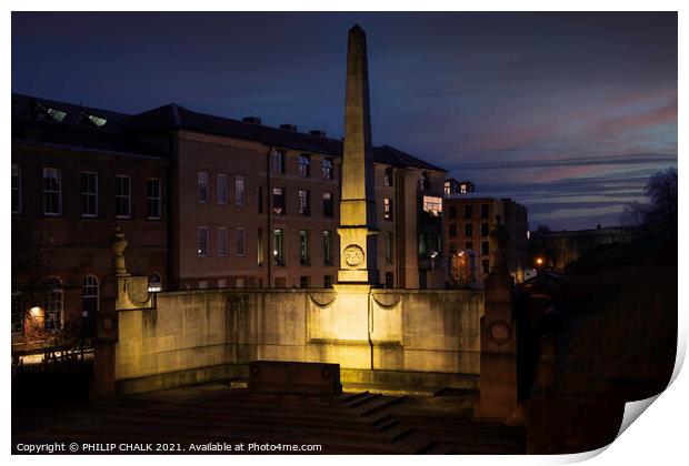 York Memorial/Cenotaph by night 231  Print by PHILIP CHALK