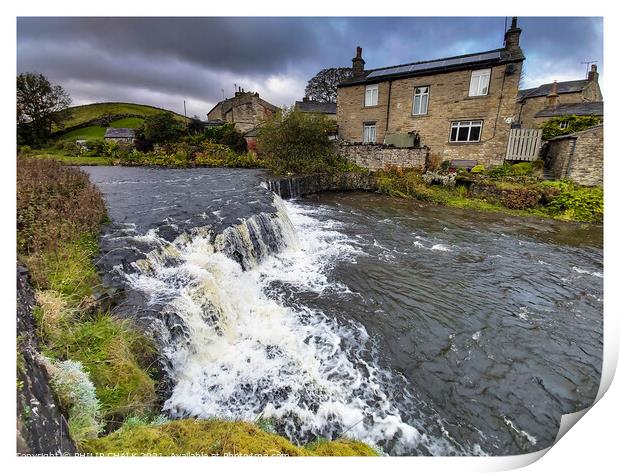Gayle beck near Hawes in the Yorkshire dales 362  Print by PHILIP CHALK