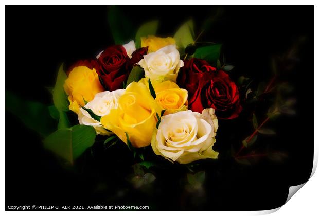 Bouquet of Roses soft focus 425 Print by PHILIP CHALK