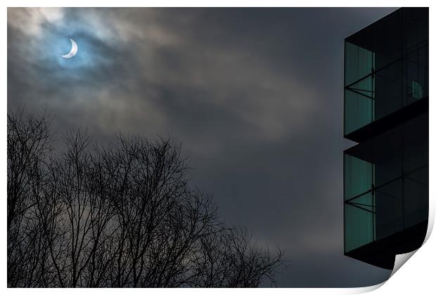 Solar Eclipse in Manchester Print by Jeni Harney