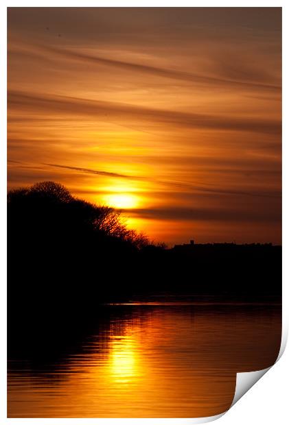 Golden Sunset over Dovestones Print by Jeni Harney