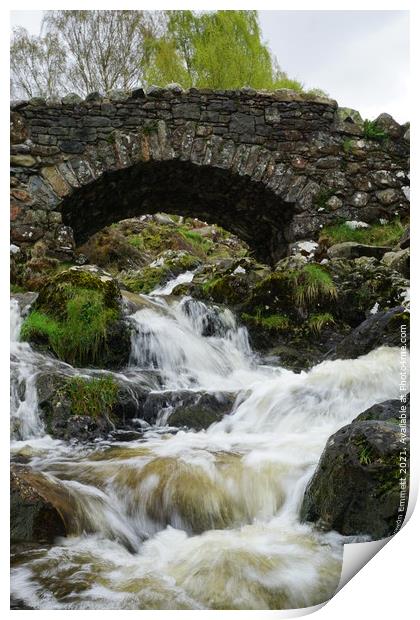 Ashness bridge waterfall  Print by Haydn Emmett