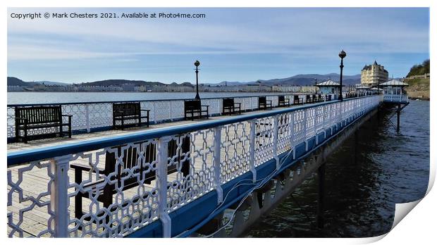 Llandudno pier from the side. Print by Mark Chesters