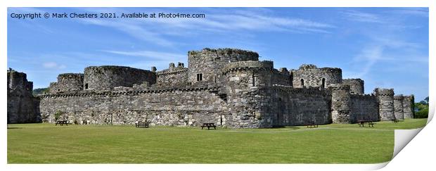 Majestic Ruins of Beaumaris Castle Print by Mark Chesters