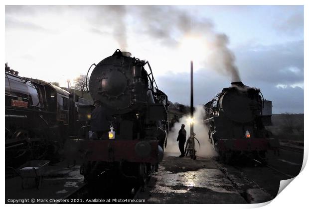 Early Morning Steam Train Spectacle Print by Mark Chesters