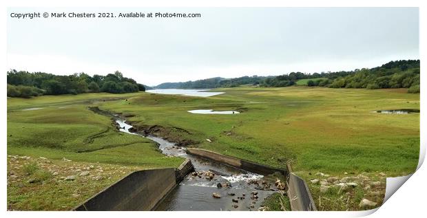 Serene Solitude on Tittesworth Reservoir Print by Mark Chesters