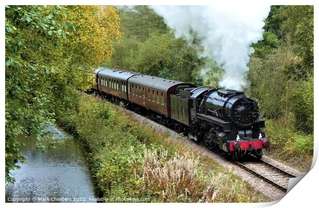 Majestic Autumn Steam Train Print by Mark Chesters