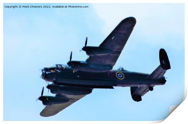 Majestic Avro Lancaster Soars over Southport Print by Mark Chesters
