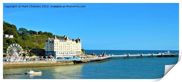 Llandudno pier in full sun Print by Mark Chesters