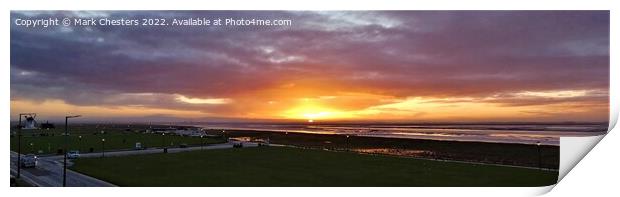 Sunrise above Lytham st annes Print by Mark Chesters