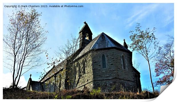 The Heavenly Nantgwyllt Church Print by Mark Chesters