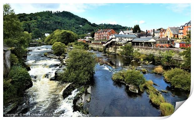 The Majestic Llangollen River Dee Print by Mark Chesters