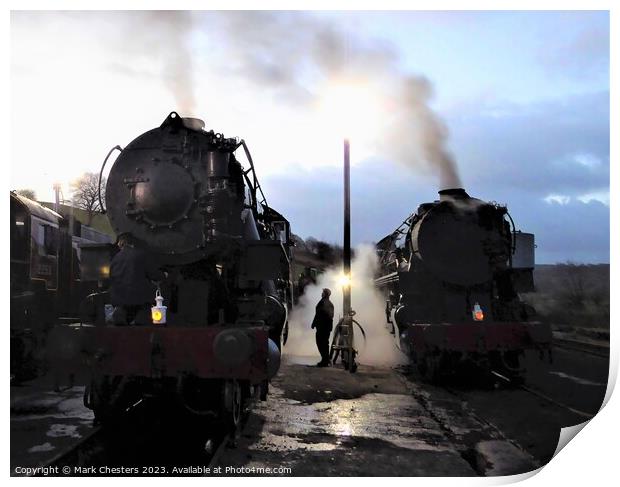 Early Morning Steam Train Excitement Print by Mark Chesters