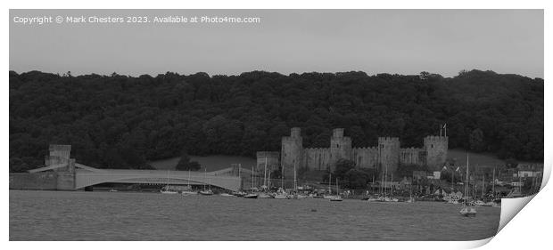 Majestic Conwy Castle and Bridge Print by Mark Chesters