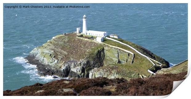 Majestic South Stack Lighthouse Print by Mark Chesters