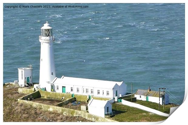 Majestic South Stack Lighthouse Print by Mark Chesters