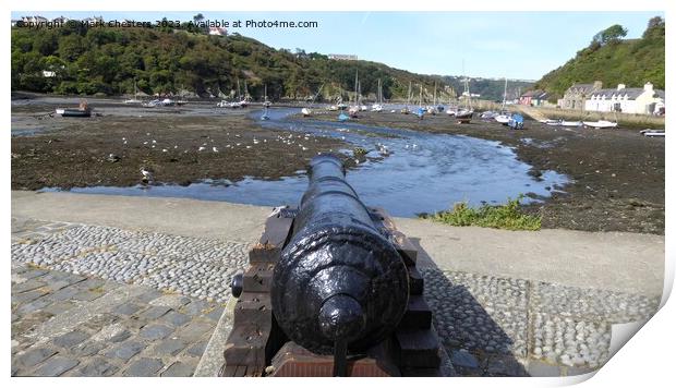 Majestic Cannons Guarding Fishguard Harbour Print by Mark Chesters