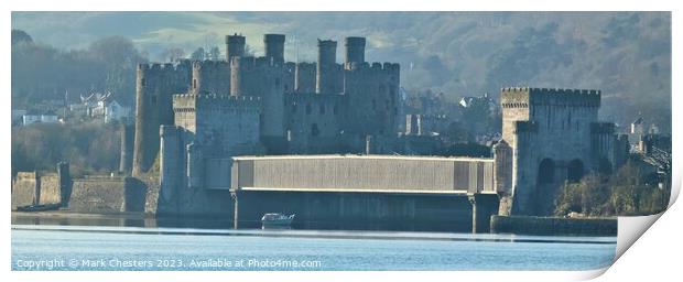 Majestic Conwy Castle and Train Tunnel Print by Mark Chesters